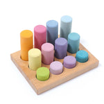 Grimm's Stacking Game Small Pastel Rollers