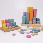 Grimm's Stacking Game Small Pastel Rollers