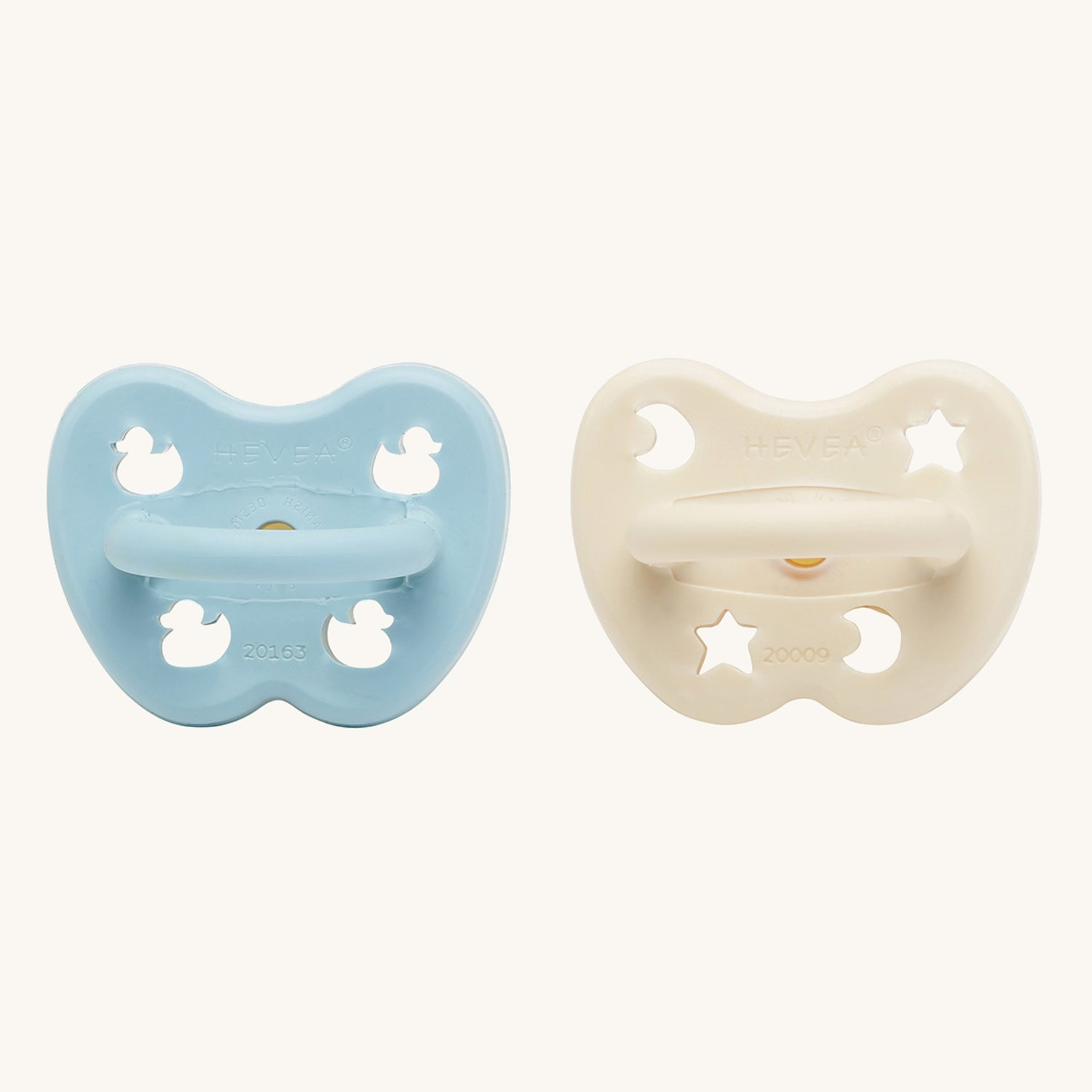 Hevea Round Baby Pacifier 2 Pack - 0-3 Months