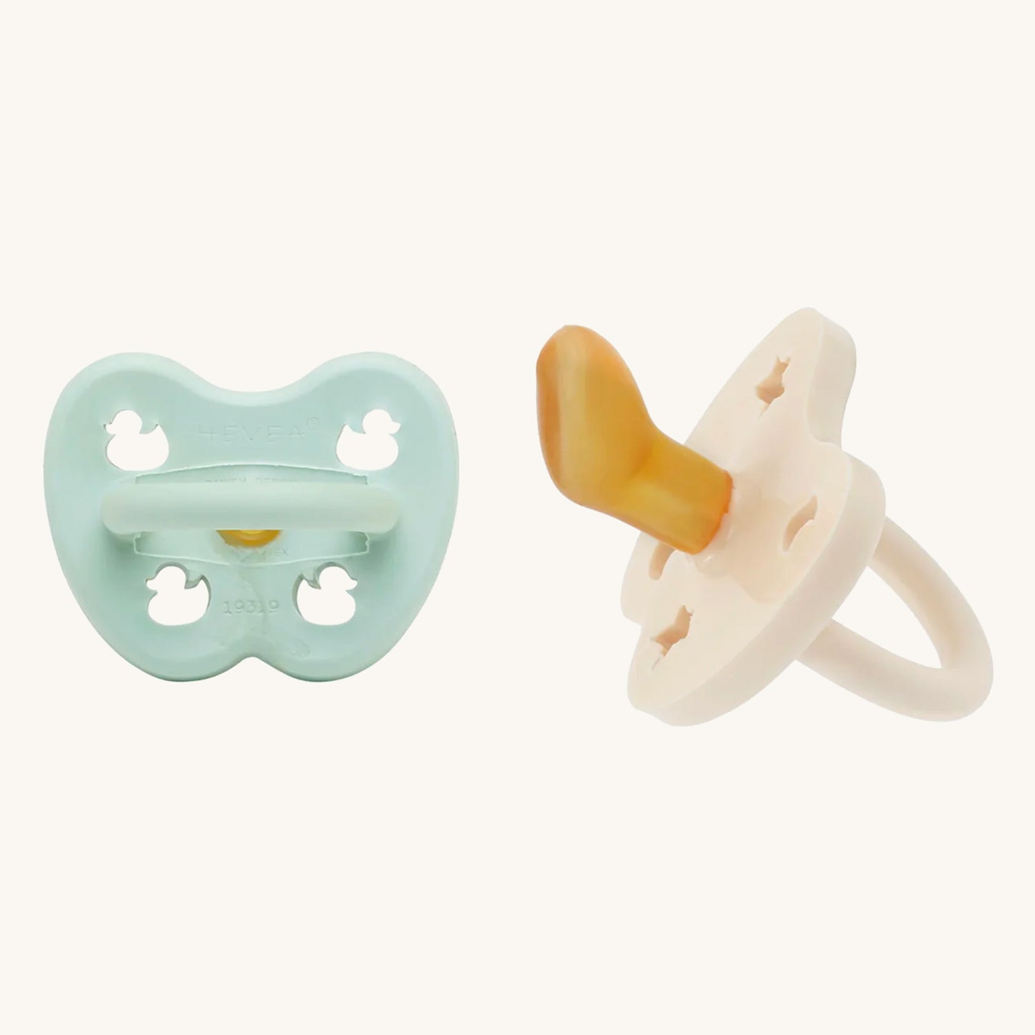 Paquet de 2 sucettes orthodontiques pour bébé Hevea - 0 à 3 mois