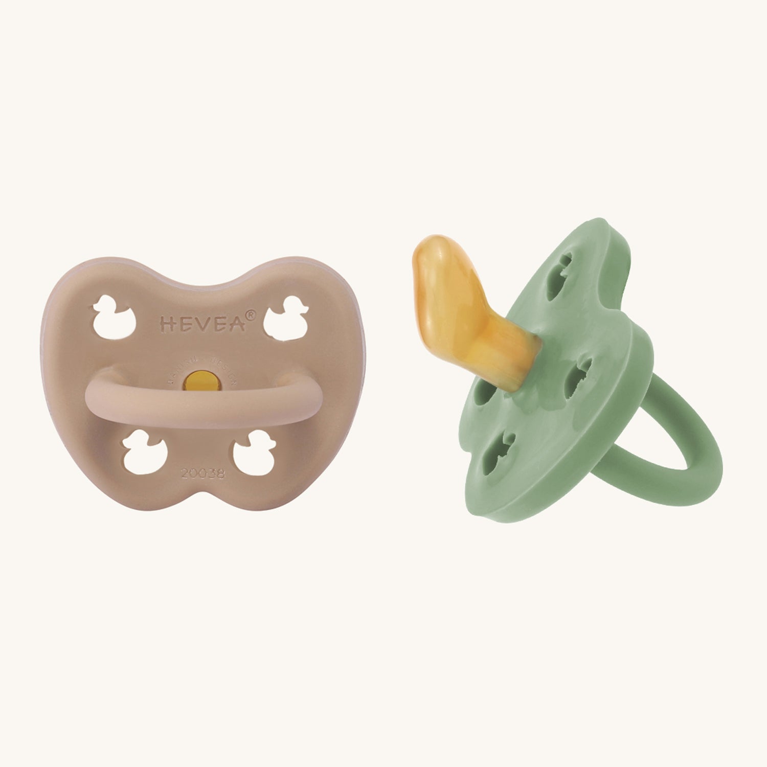 Paquet de 2 sucettes orthodontiques pour bébé Hevea - 3 à 36 mois