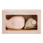 Jouets de bain Hevea Squeeze'n'splash - Baleine &amp; Tortue - Rose Champagne - Vanille