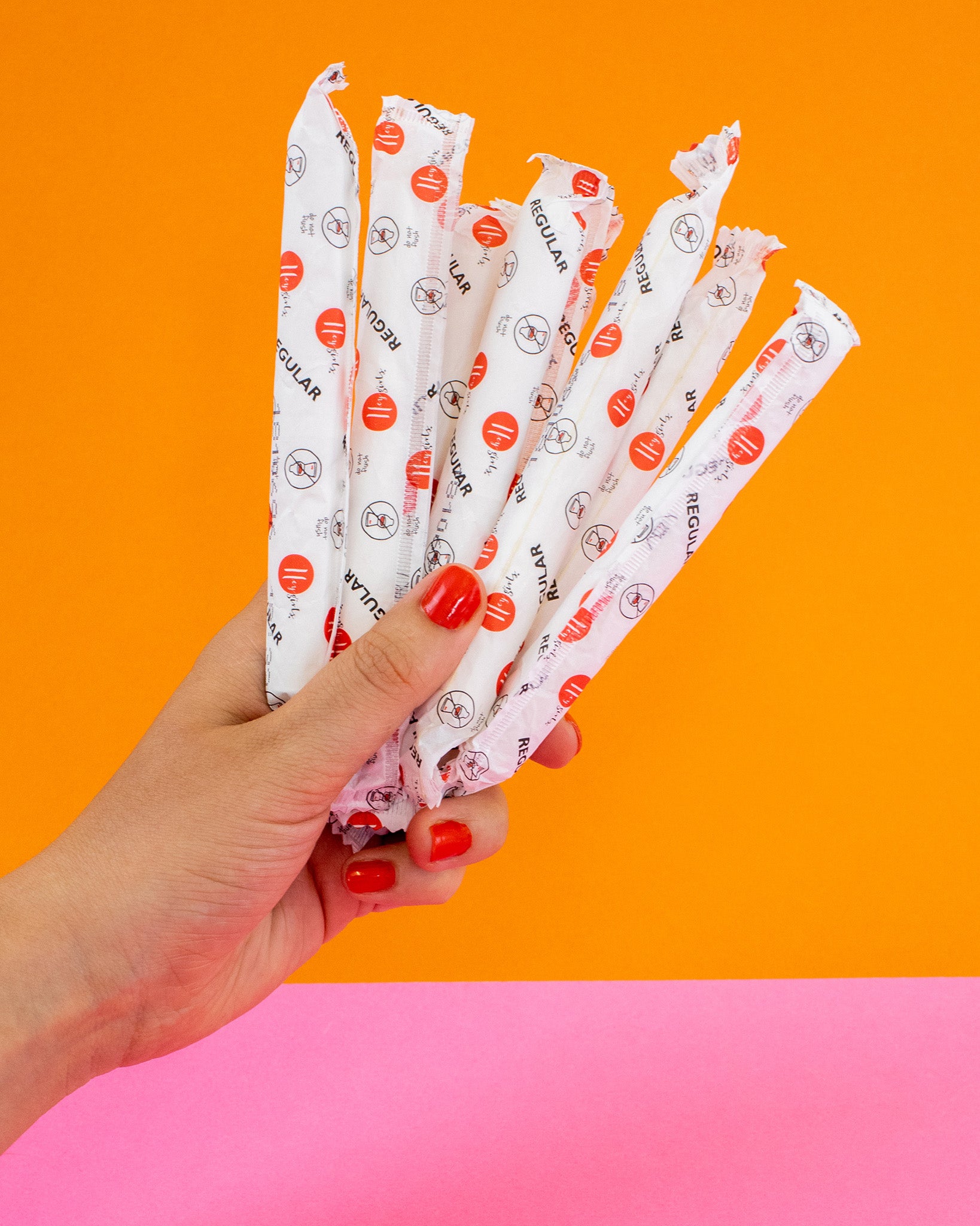 The Hey Girls Cardboard Applicator Tampons - Regular Absorbency tampon out of it's packet