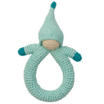 Hoppa Blue Doll Crochet Rattle