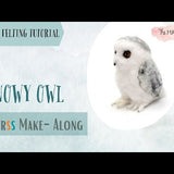 The Makerss - Small Snowy Owl Needle Felt Kit