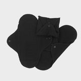 Imse Vimse Cotton Flannel Menstrual Pad Starter Kit - Black