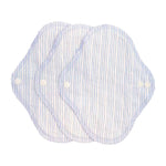 Imse Cotton Flannel Panty Liners 3 Pack - Denim Stripes