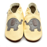 Inch Blue Elephant Buttermilk Baby Shoes