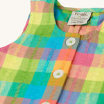 Frugi Organic Jesse Seersucker Dungarees - Summertime Check