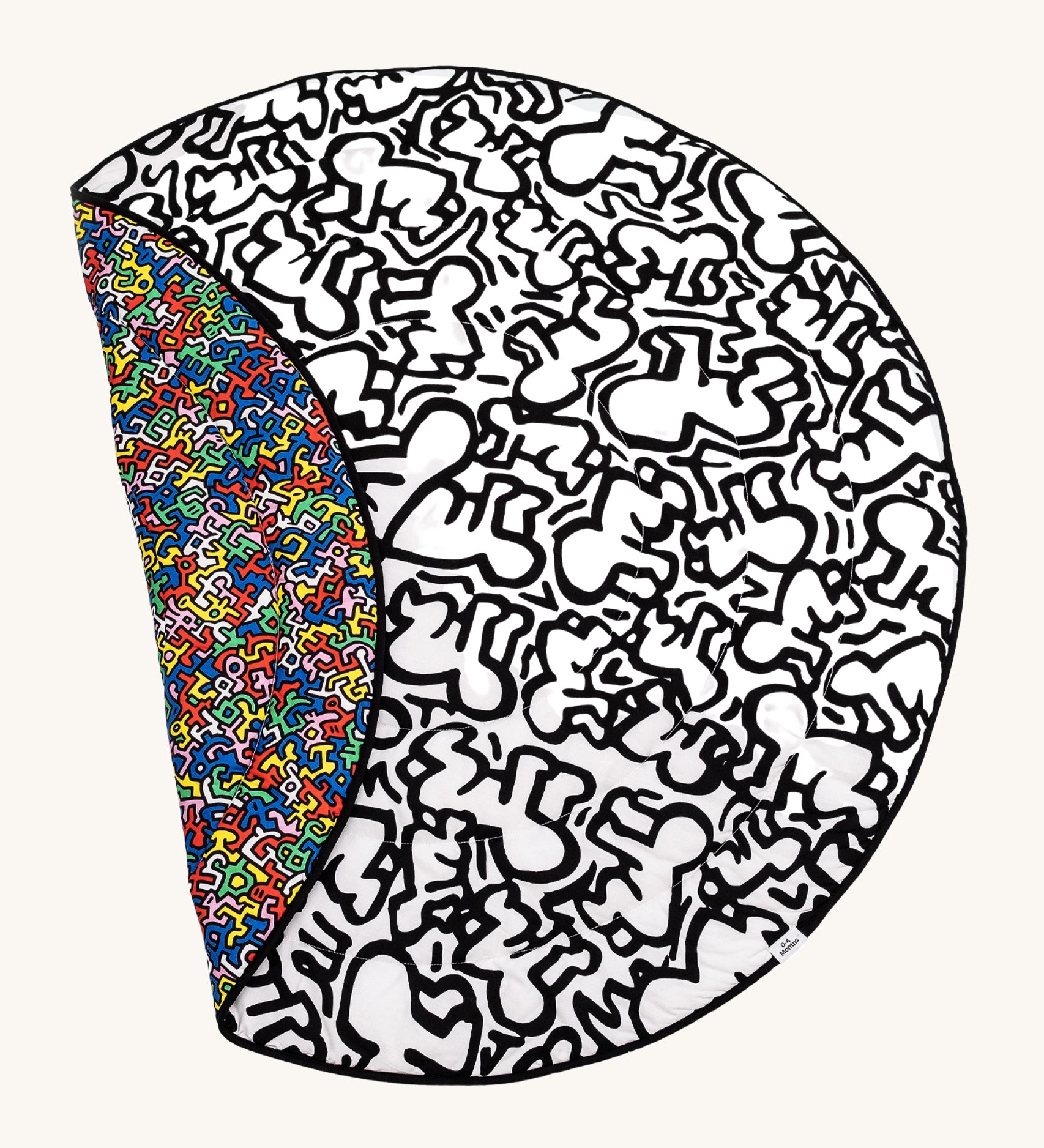 Etta Loves X Keith Haring Reversible Organic Cotton Baby Play Mat, in 'Baby' and 'Brazil' print