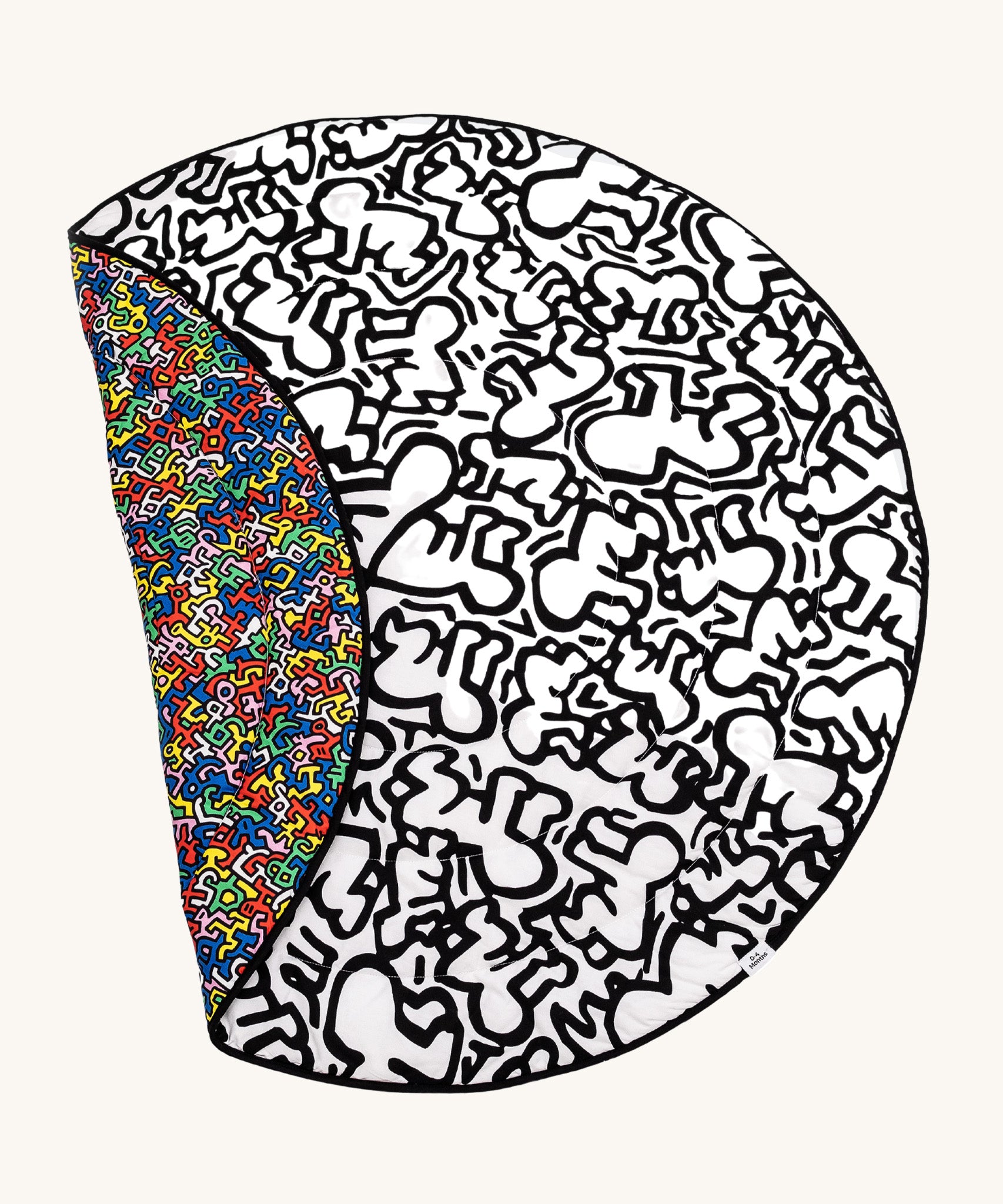 Etta Loves X Keith Haring Reversible Organic Cotton Baby Play Mat, in 'Baby' and 'Brazil' print