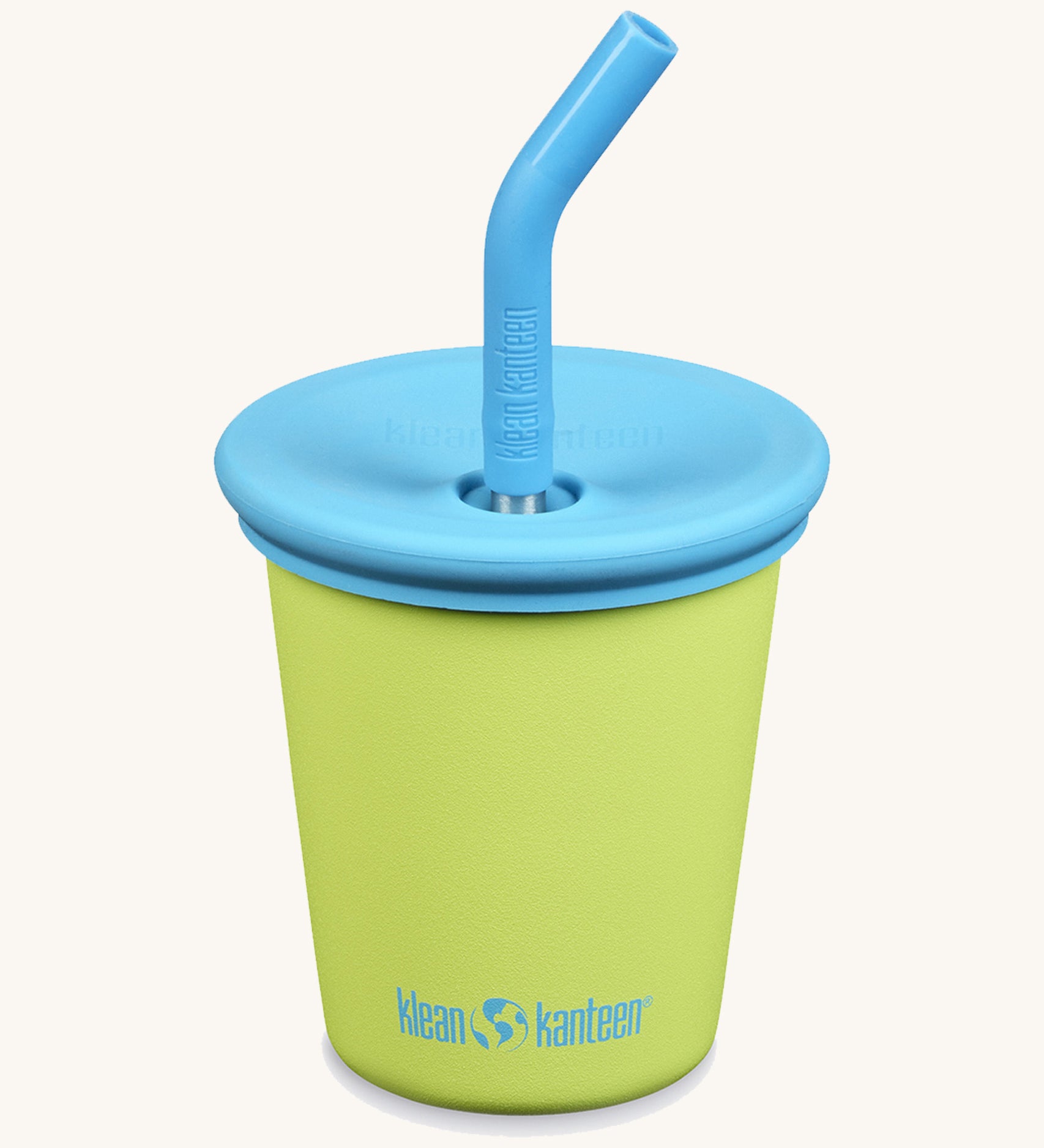 Klean Kanteen Gobelet en acier pour enfants avec couvercle en paille 10oz/296ml