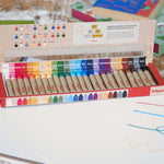 Kitpas Medium 24 Coloured Rice Wax Crayons