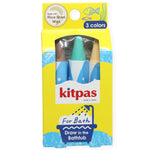 Lot de 3 crayons de cire de riz pour le bain Kitpas - Tortue