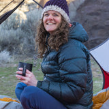 An adult holding the Klean Kanteen 12oz Insulated Camping Mug