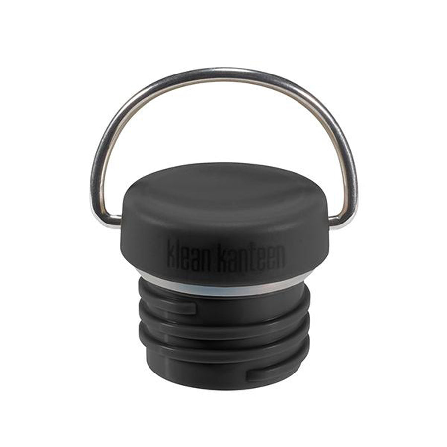 Klean kanteen eco-friendly plastic stainless steel leakproof loop bottle cap on a white background