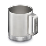 Klean Kanteen stainless steel insulated travel mug in brushed stainless on a white background