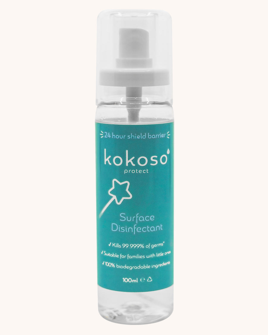 Kokoso Surface Protect Disinfectant Spray 100ml on a cream background