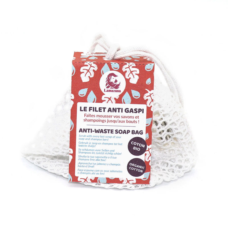 Lamazuna Anti Waste Soap Bag pictured on a plain white background