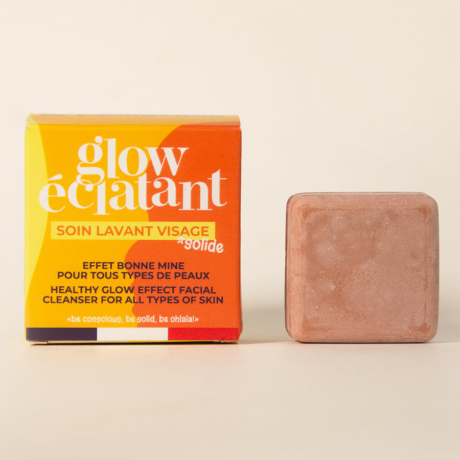 Picture of the Lamazuna Healthy Glow facial cleansing bar for all skin types