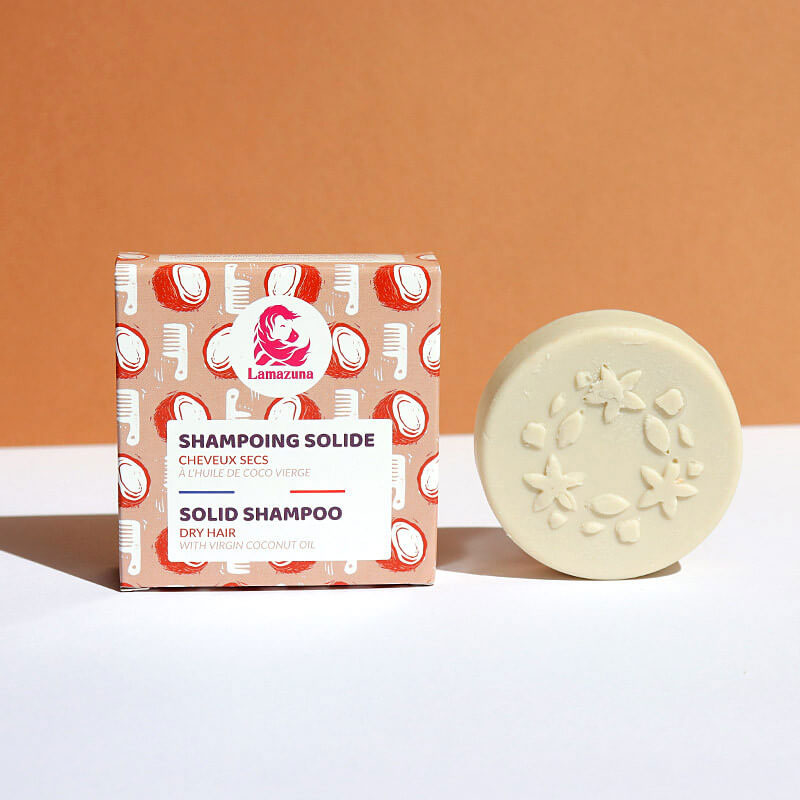 Lamazuna Solid Shampoo for Dry Hair with Coconut and Vanilla