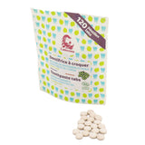 Lamazuna Ginger & Lemon Toothpaste Tablets pictured next to packet