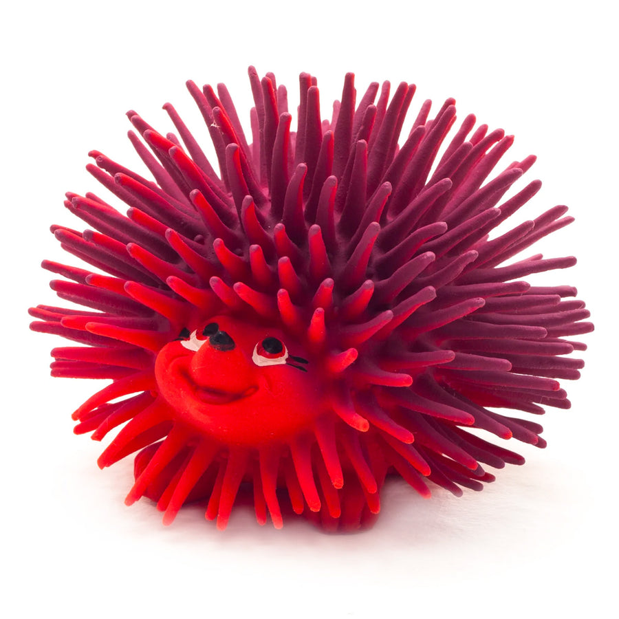 Lanco natural rubber Hunter the Hedgehog toy on a white background