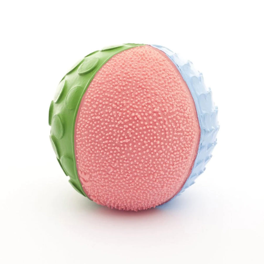 Lanco Phantasy Squeaky Textured Sensory Ball in a Pastel colourway pictured on a plain white background