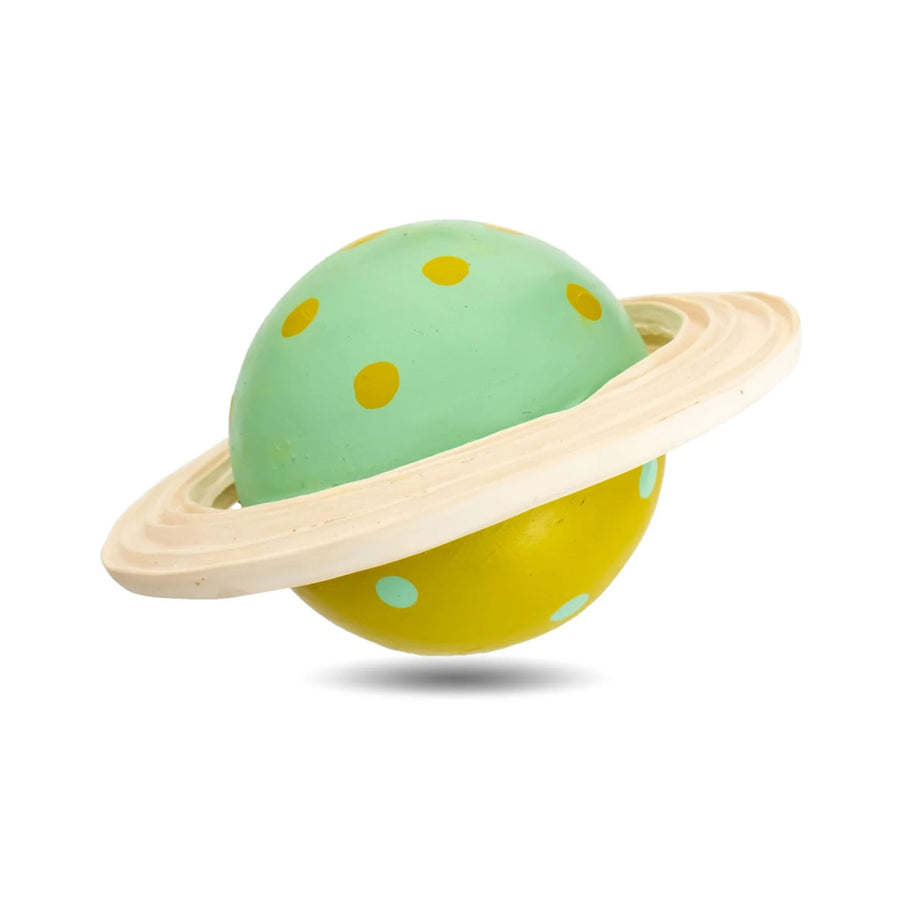 Lanco Saturn planet shaped ball toy pictured on a plain white background