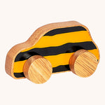 Lanka Kade Bee Print Push Along Wooden Toy Car