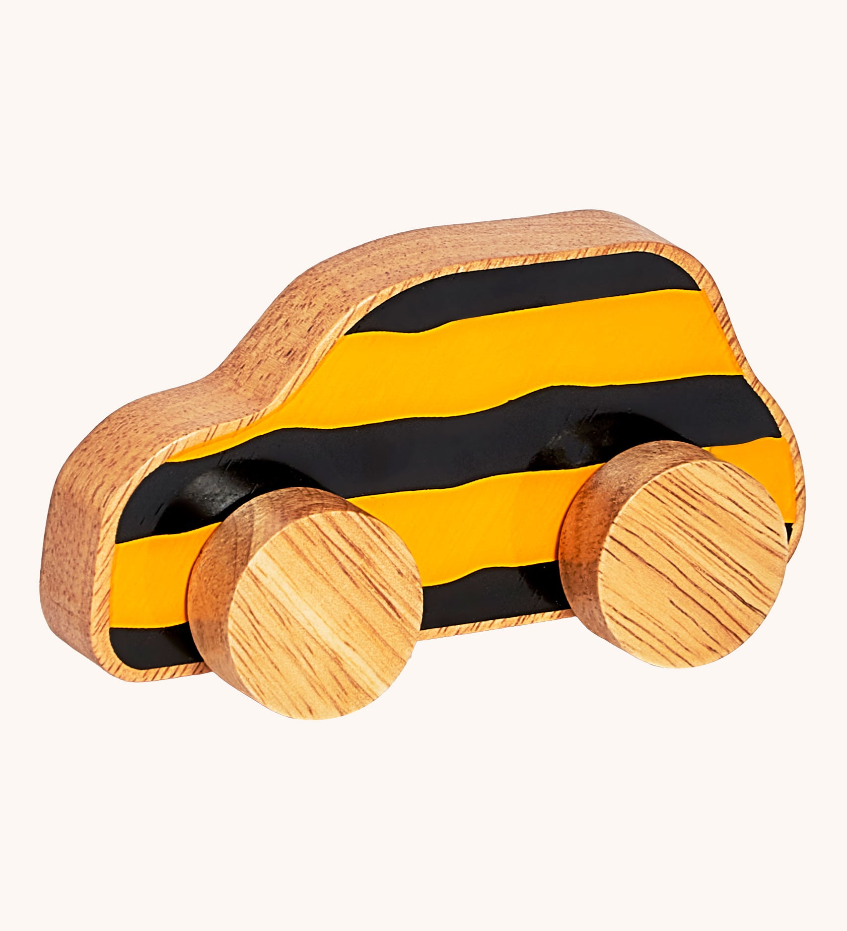 Lanka Kade Bee Print Push Along Wooden Toy Car