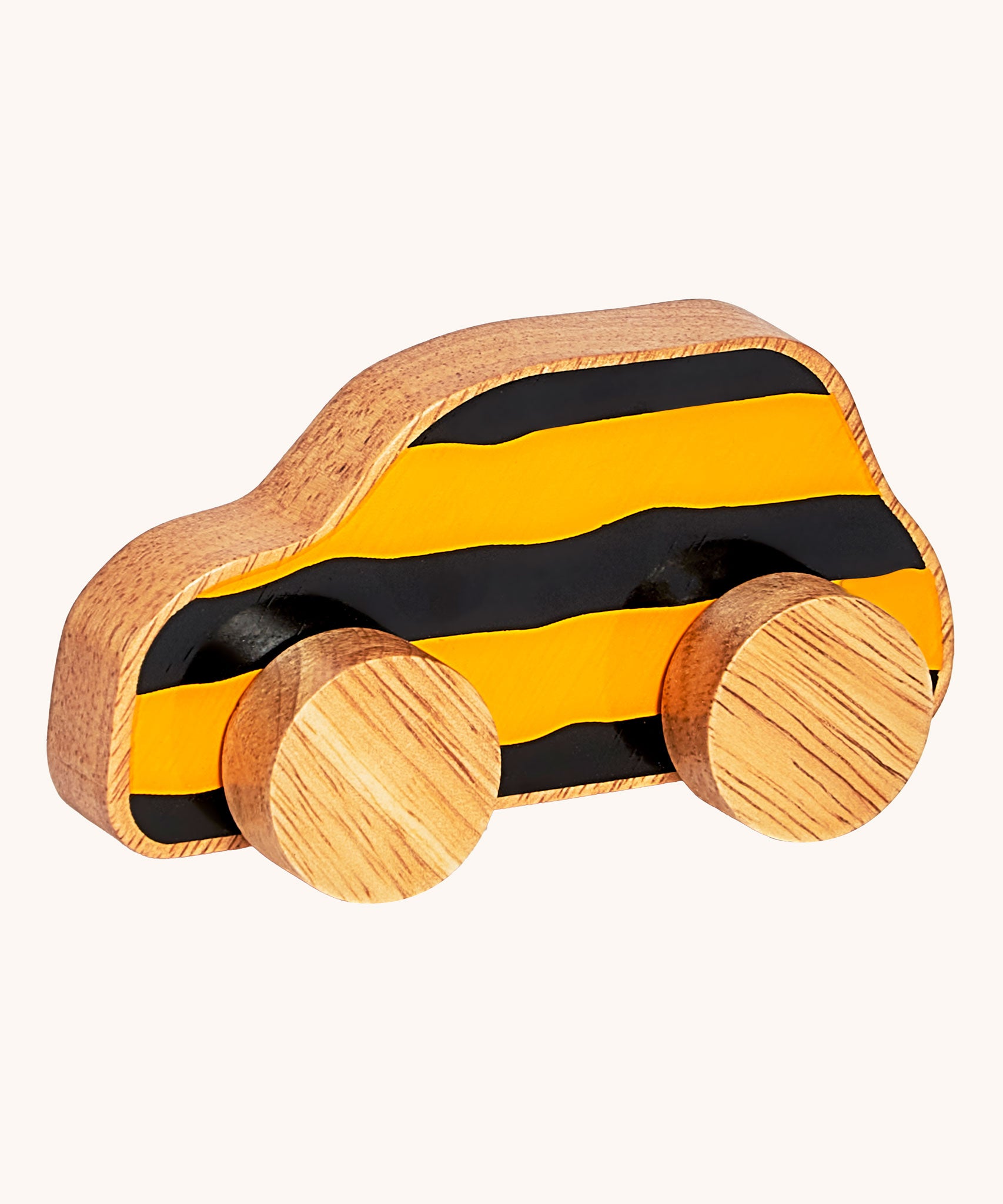 Lanka Kade Bee Print Push Along Wooden Toy Car