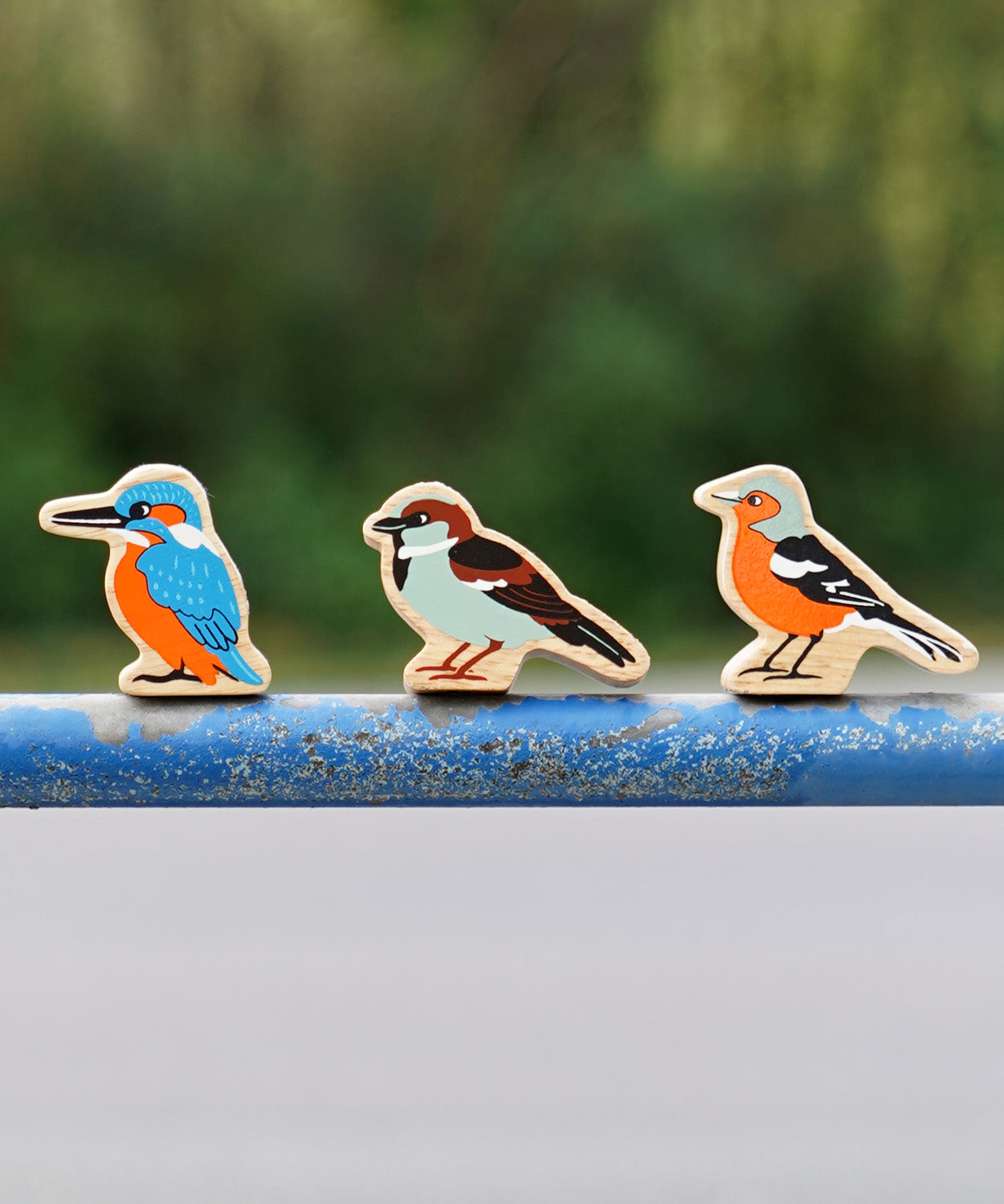 Lanka Kade Wooden Kingfisher toy with painted orange