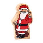 Wooden Lanka Kade Father Christmas figure waving and smiling