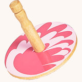 Lanka Kade Mini Beasts Pink Flamingo inspired design Wooden Spinning Top