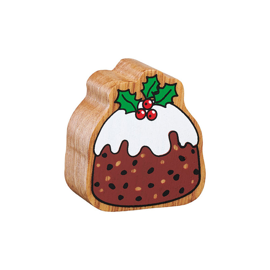 Lanka Kade eco-friendly christmas pudding wooden toy on a white background