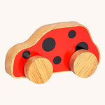 Lanka Kade Ladybird Print Push Along Wooden Toy