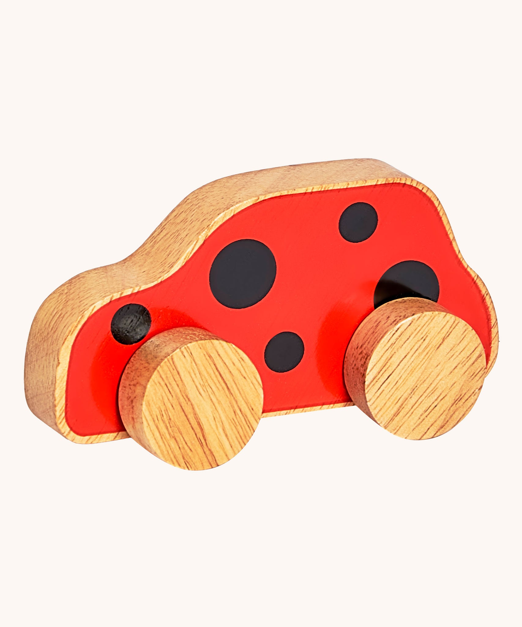 Lanka Kade Ladybird Print Push Along Wooden Toy