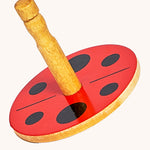 Lanka Kade Mini Beasts Ladybird Print Wooden Spinning Top