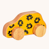 Lanka Kade Leopard Print Wooden Car Shaped Push Along Toy 