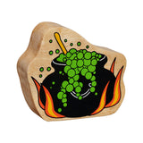 Lanka Kade green and black wooden cauldron toy on a white background