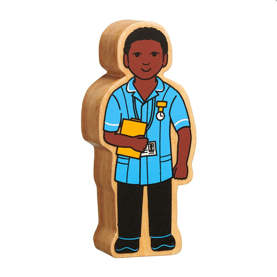 Lanka Kade sustainable wooden nurse toy on a white background