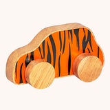 Lanka Kade Tiger Print Push Along wooden car shaped toy