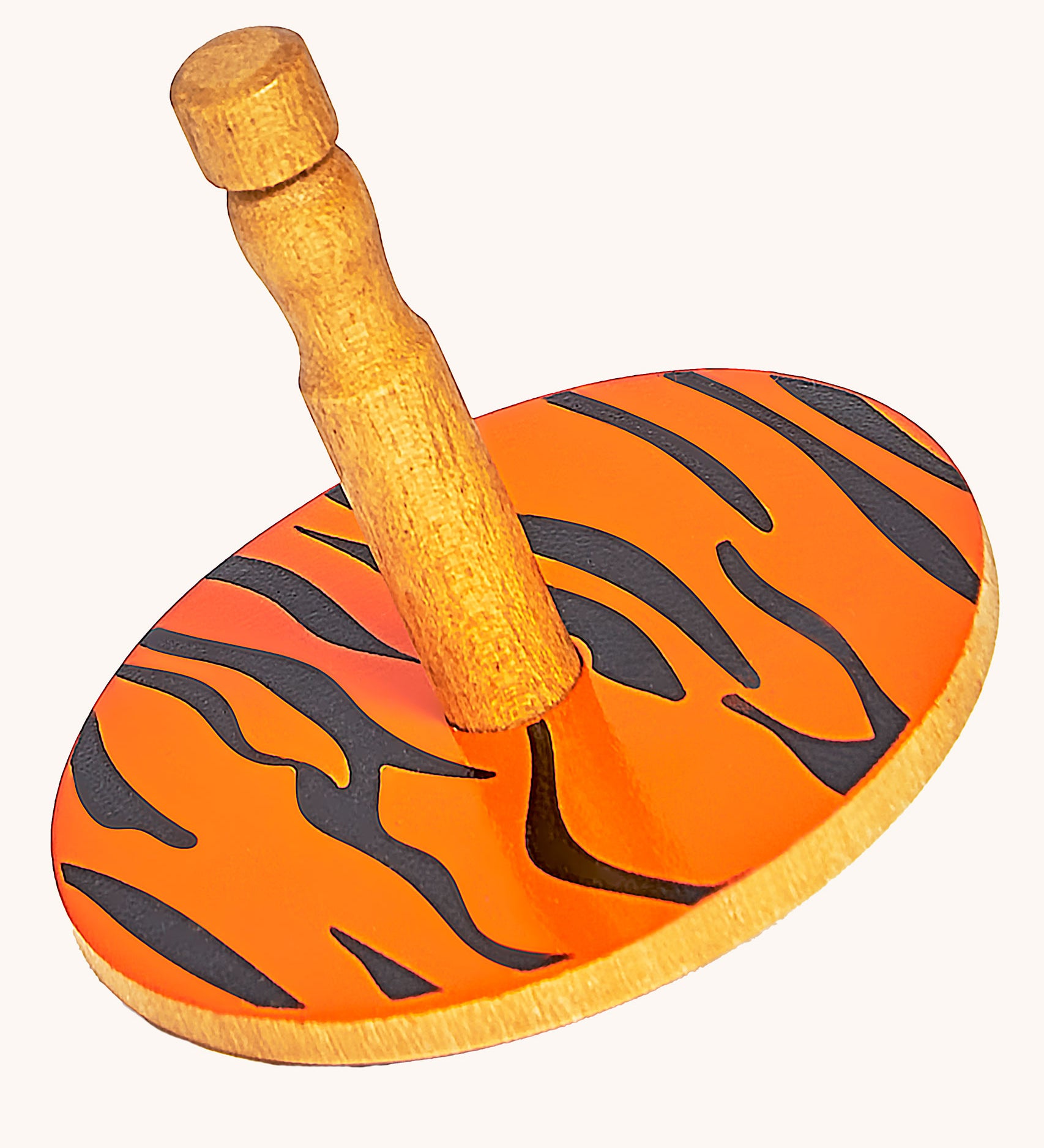 Lanka Kade Tiger Print Wooden Spinning Top