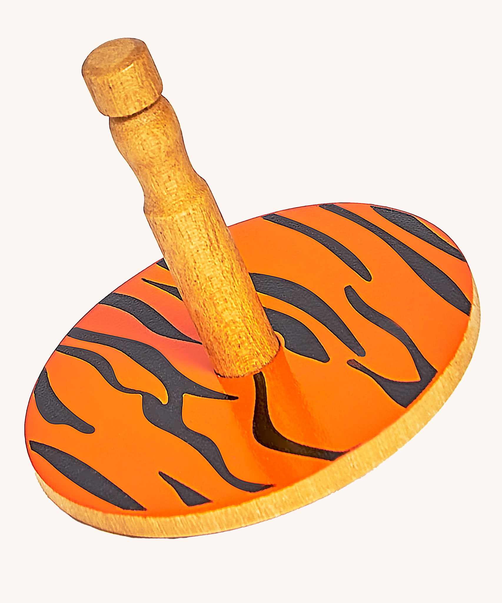 Lanka Kade Tiger Print Wooden Spinning Top