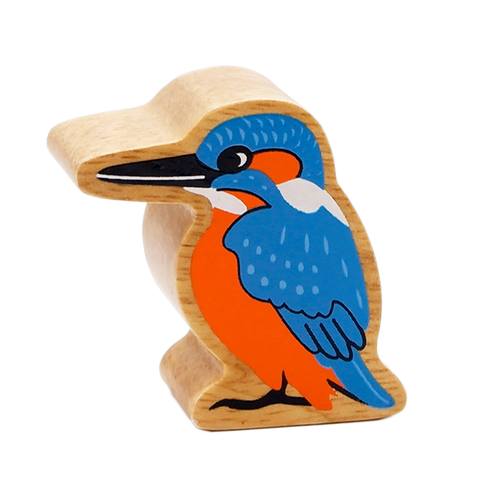 Lanka Kade Wooden Kingfisher toy with painted orange