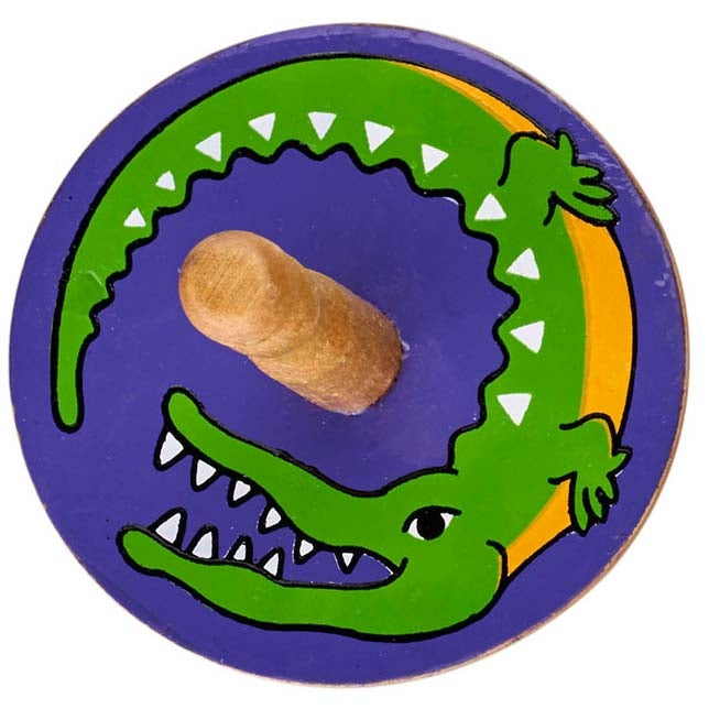 Lanka Kade Wooden Spinning Top - crocodile