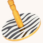 Lanka Kade Zebra Print Wooden Spinning Top Toy