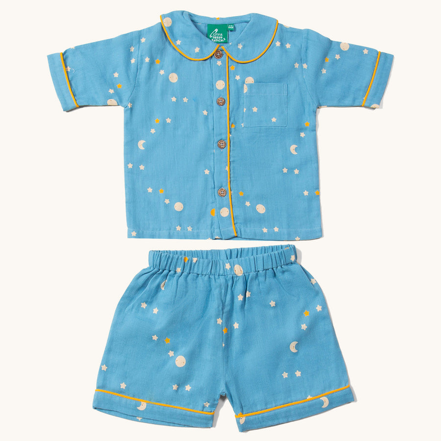  these beautiful light blue pyjama shorts and top have delicate s