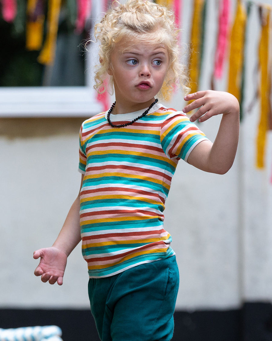  this fun striped t-shirt comes with white